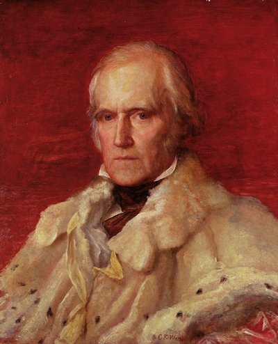 Portret van Stratford Canning (1786-1880), burggraaf Stratford de Redcliffe (1856-7) door George Frederick Watts